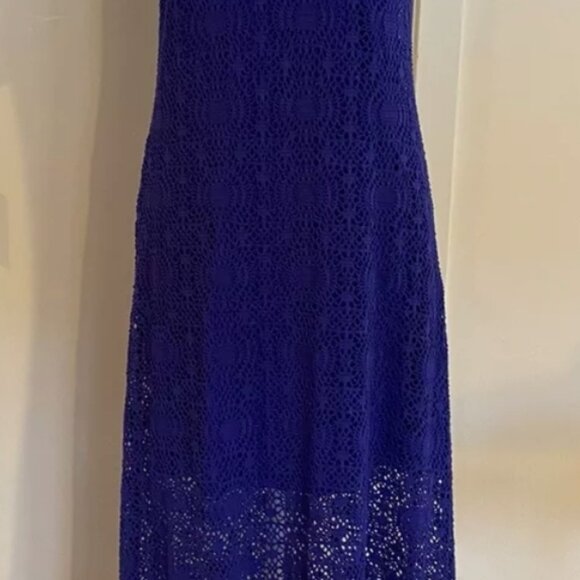 Tommy Bahama Danube Blue Lace Maxi Dress Swim Cover Short Lining - Picture 6 of 6